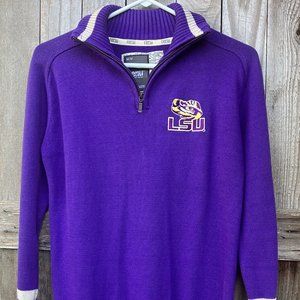 LSU TIGERS Louisiana State Ladies M BRUZER 1/4 Zip College Sweater NCAA Sports